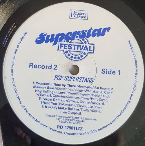 LP,Pop superstars,R:VG+,C:G