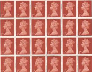 QEII, MNH 24 Stamps Block,Toning on back as highlighted