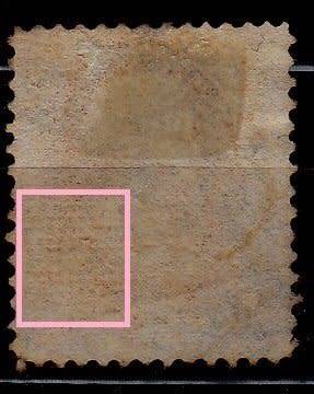 USA, Scott #135A, 1870/71,FU,Grill `I`, Perf. 12,CV$240.00