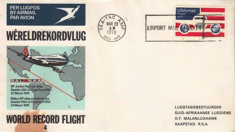 USA ,Scott #C90 , 1976 ,Cover,Canceled `Airport Mail Deliver`,Toning