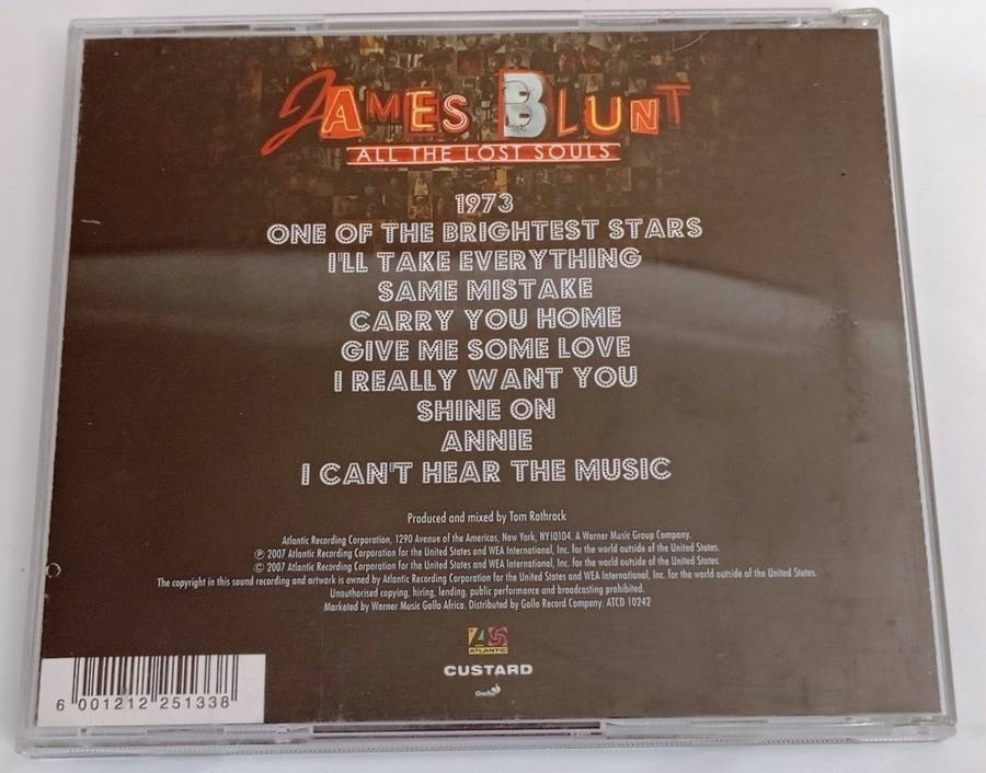 CD, James Blunt - All the lost souls - VG
