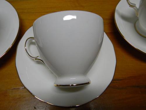 8 Queen Anne Bone China Cups And Saucers