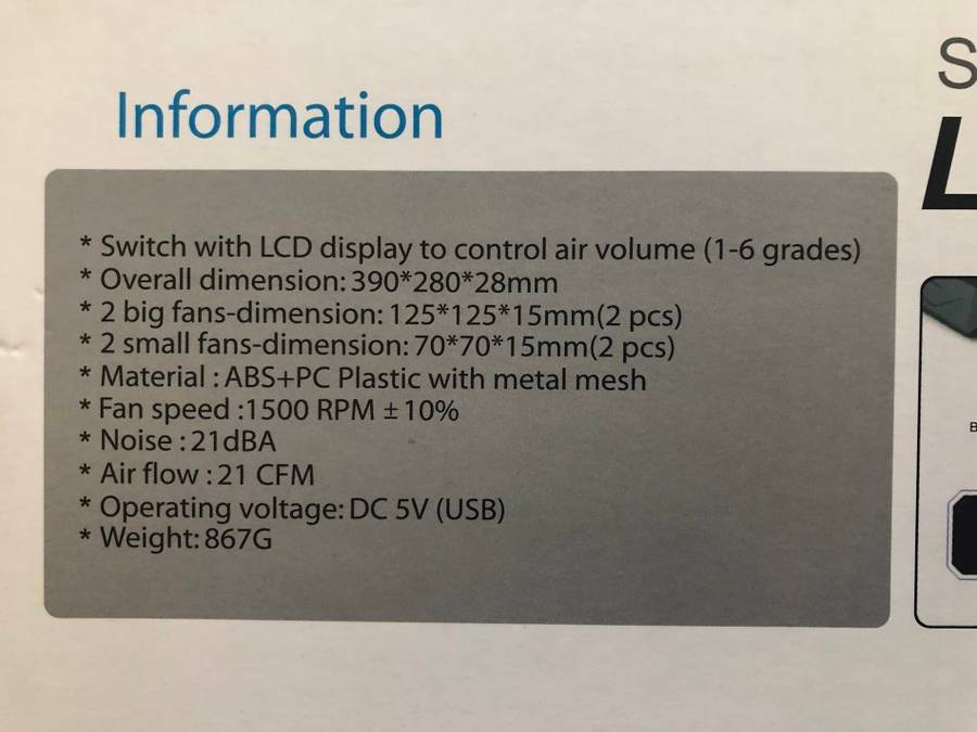 LAPTOP COOLER 15-17INCH TRIPOD USB STAND**4X LED, 4X FANS, BRAND NEW!!!