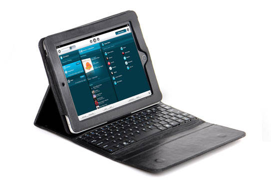 Bluetooth Wireless Keyboard w/ Protective Leather Case for Apple iPad 1 / iPad 2 & iPhone & Android