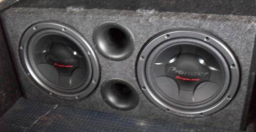 2X PIONEER 900 WATT SVC SUBS IN A SPL BOX