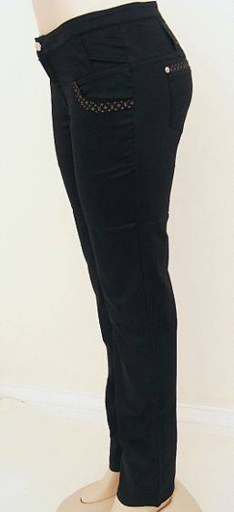 Black Silky LV Stretch Jeans - Size: 34