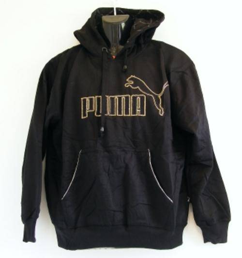 BLACK PUMA HOODIE - SIZE: LARGE - slim fit