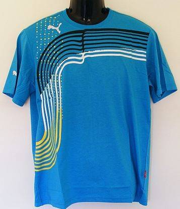 Blue Puma T-Shirt - Size: LARGE - Slim fit