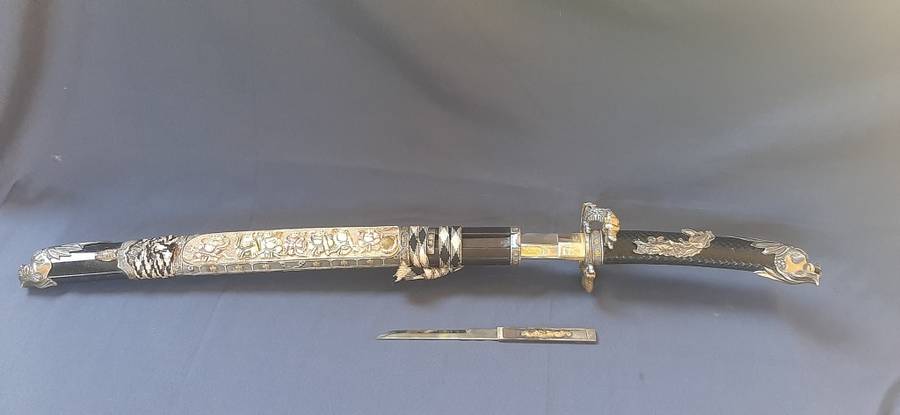JAPANESE DRAGON SWORD WITH SCABBARD