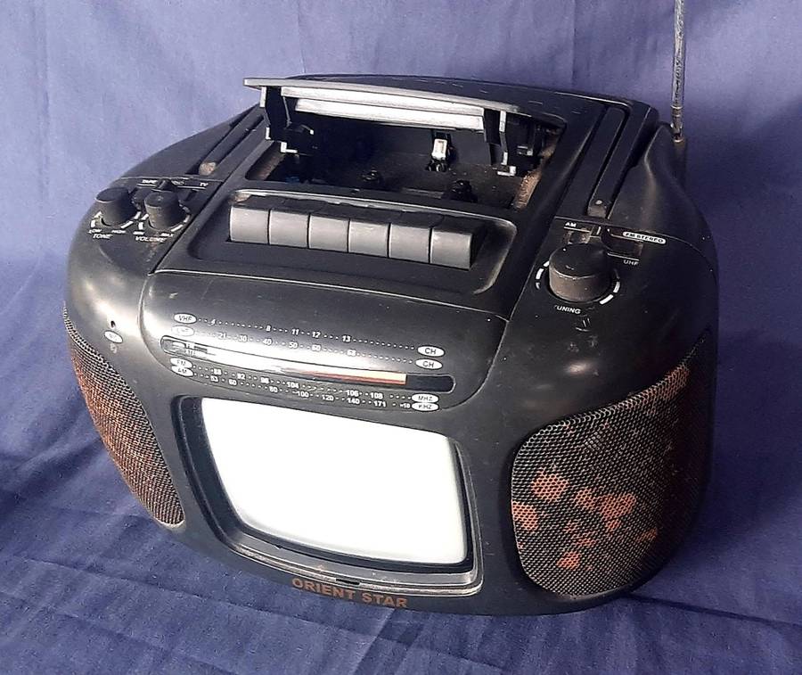 VINTAGE PORTABLE TV/RADIO WITH TAPE DECK!!!