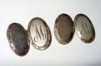 Hallmarked silver cufflinks - rare