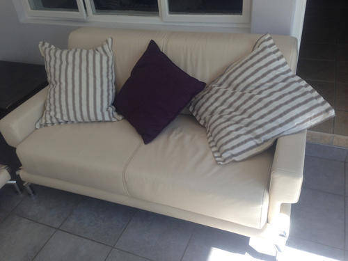 Trendy White Leather Loungfe Suite for sale