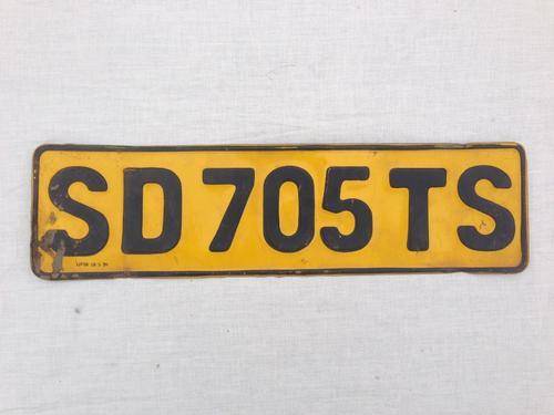 Old School Vintage Tin Number Plates