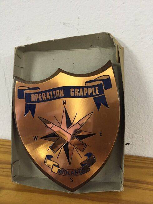 Vintage Rhodesian Military war shield