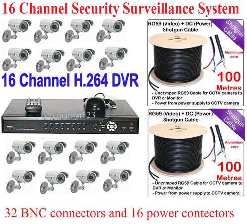 FREE SHIPPING ***** 16 Channel Security Surveillance System ********