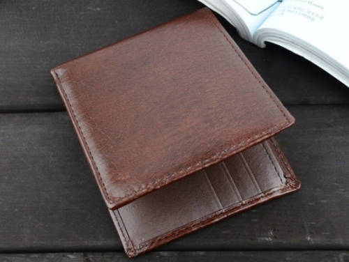 Brand New PU Leather Wallet - Men's Fashion Sturdy Business Bi-fold Wallet - Great Durability