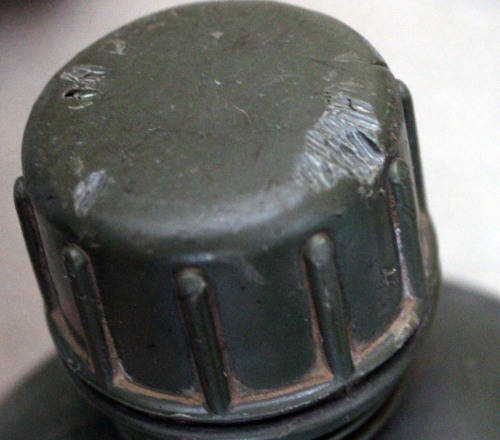 SADF water bottle and fire bucket