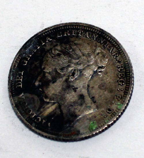 1881 British six pence