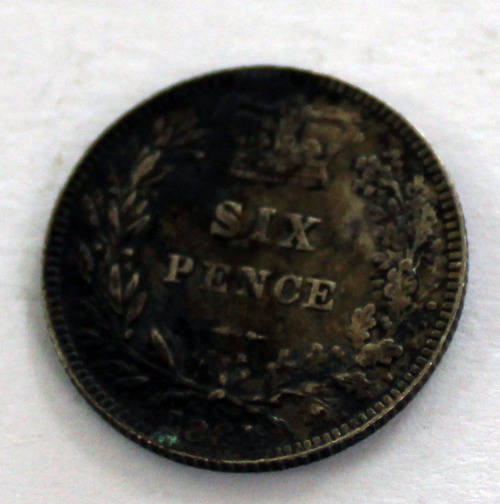 1881 British six pence