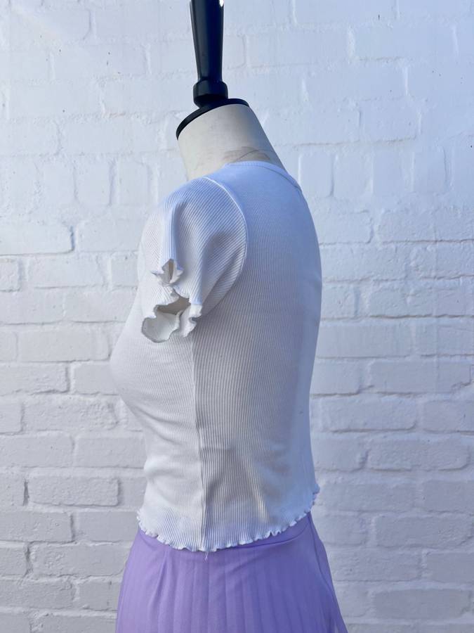 white crop top t-shirt (size small RT)