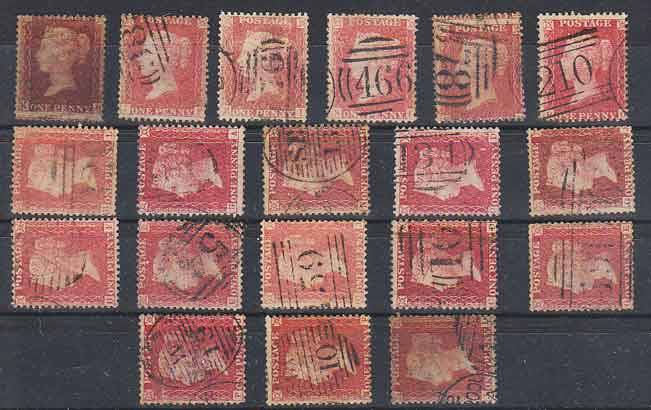 Cheapest CV ++R2500.00 VFU penny reds. SG37-41 grouping.