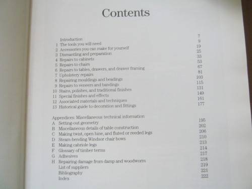 FURNITURE;THE COMPLETE MANUAL;17th-20th CENTURY,REPAIRING AND RESTORING---V.J.TAYLOR