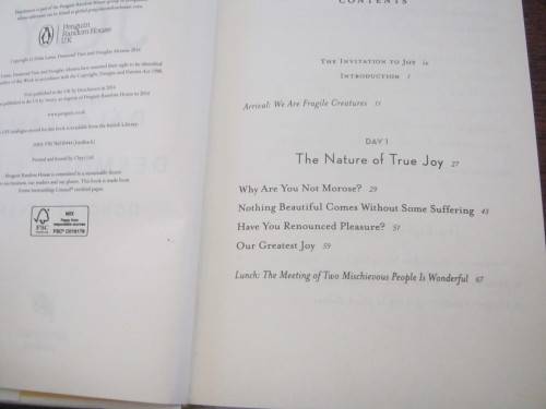 JOY,THE BOOK OF -HIS HOLINESS THE DALAI LAMA AND ARCHBISHOP DESMOND  TUTU WITH DOUGLAS ABRAMS