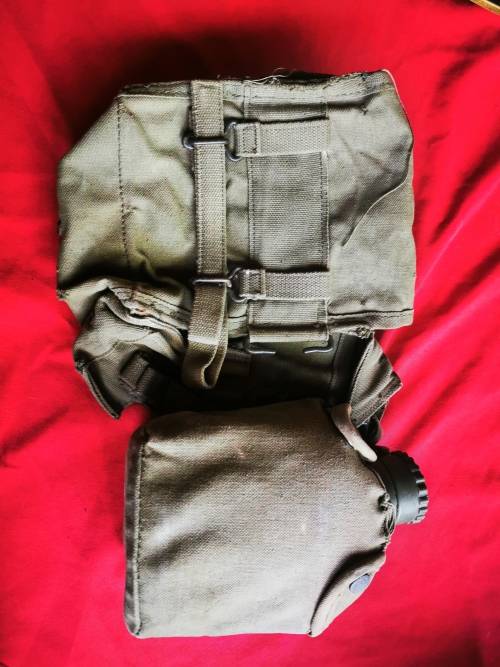 Rhodesian army P62 left kidney pouch plus canteen complete