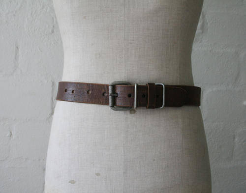 VINTAGE GENUINE LEATHER BROWN BELT