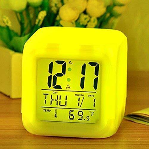 L.O.F Lords of Fashion LED Color Changing Digital Alarm Clock with Date Time and Temperature