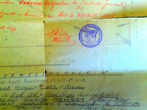 Land Documents Signed by President Brand (1877)