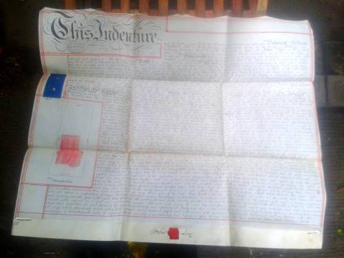 1859 Vellum Indenture with Seal