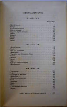 Spyskaartwoordeboek- Menu Dictionary SAR