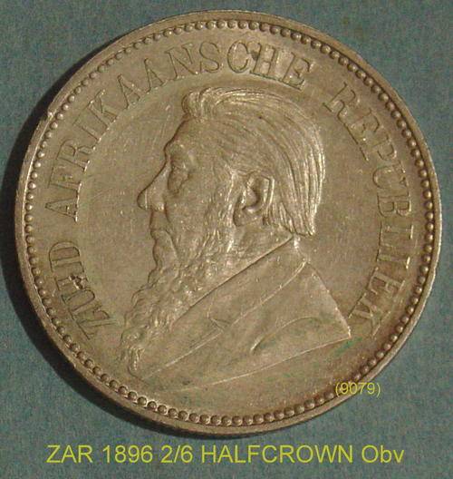ZAR HALFCROWN 1896 A.UNC Details