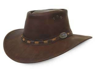 African Full Grain Leather Bush Hat (Tan or Oxblood Color)