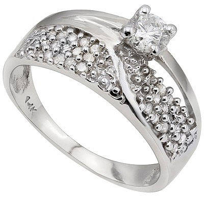 **R50000**PERFECT ! 1/2 CARAT (31 PCS) DIAMOND SOLITAIRE 14KT SOLID GOLD ENGAGEMENT RING