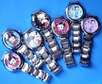 Betty Boop Stainless Steel Water Resistant Watch