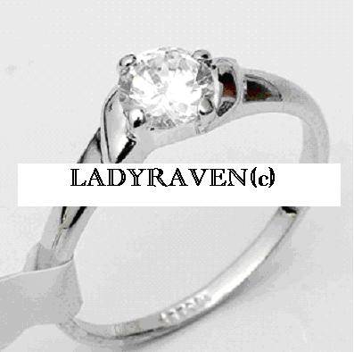 **CrAzY Auction!!** 18k White GP 5.5mm CZ Engagement Ring