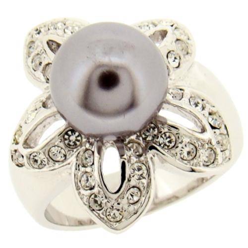 (Size 10) Non Tarnishing Rhodium Plated Fashion Ring