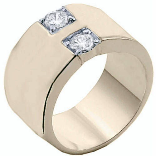 (Size 5) 14K Gold Plated Fashion Ring with Russian Formula Cubic Zirconia Stone/s