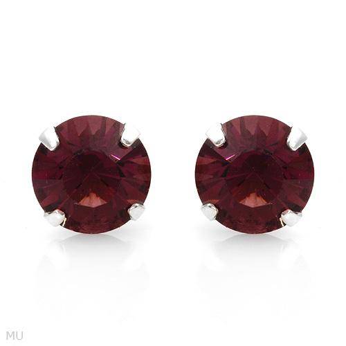 Earrings With Simulated gems in 925 Sterling silver