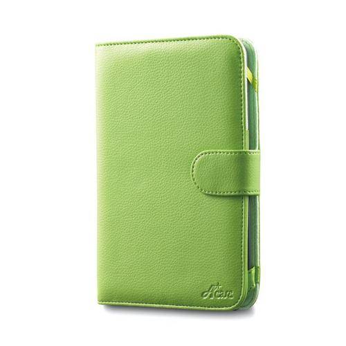 Acase Classic Kindle 3 (Latest Generation) Leather Case (Apple Green) with Screen Protector Film Cle