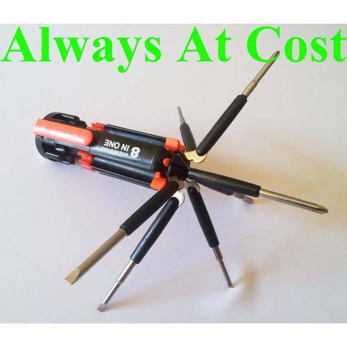 8 In 1 Multi Screwdriver Powerful Torch Set.