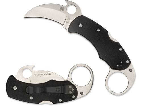 Karahawk Folding Tactical Knife 2.35" Karambit VG-10 Steel Blade G-10 Handle Black