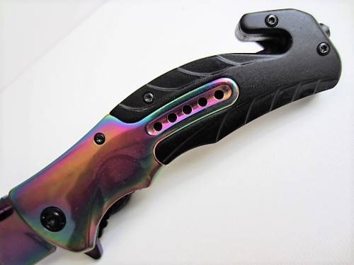 Boker Military Rainbow knife with 440 tempered rainbow stainless steel blade - 2 AVAILABLE!!
