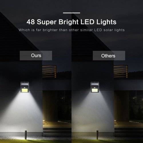 48 LED Solar Power PIR Motion Sensor Wall Light Outdoor Waterproof Garden Lamp - LAST 10 Available!!
