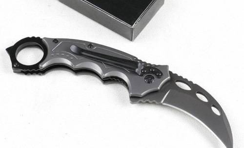 NEW - Fox FA42 Karambit 440C Titanium Coated Blade Wood + Steel Handle Claw Knife  - 1 Available!!
