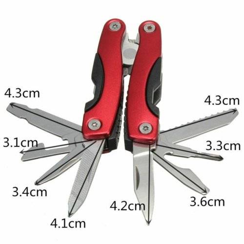 Stainless Steel Multi Tool 9-1 Pliers, Paracord Bracelet and Knife in a Pouch - 3 Available