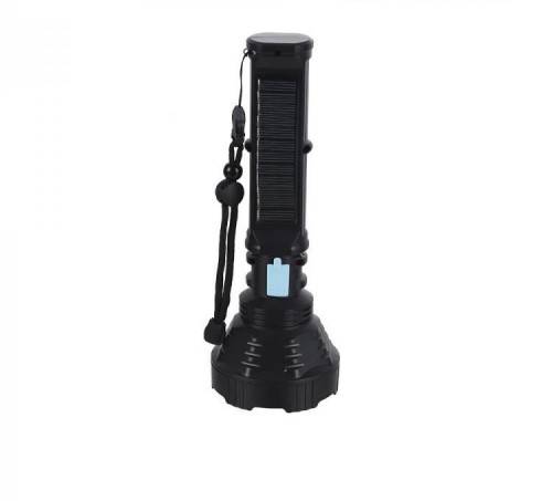 LED Flashlight with Solar Panel & USB - 20 Available