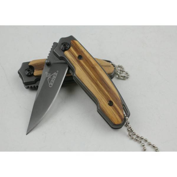 GERBER X18 RESCUE KNIFE - STEEL AND WOODEN HANDLE - 3 AVAILABLE!!